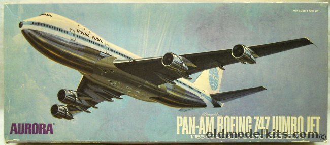 Aurora 1/156 Boeing 747 Pan Am Jumbo Jet, 361 plastic model kit